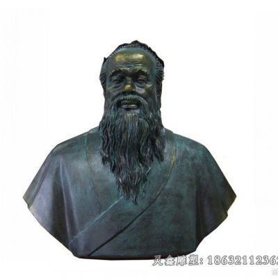 孔子胸像人物铜雕