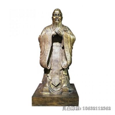 孔子名人景观铜雕 
