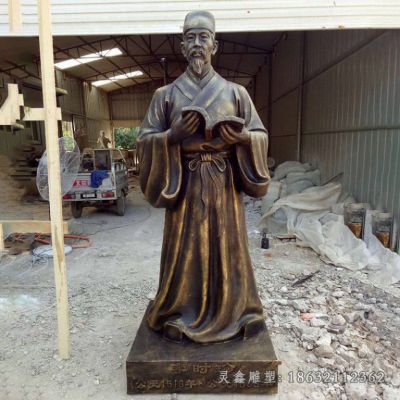 李时珍城市人物铜雕 