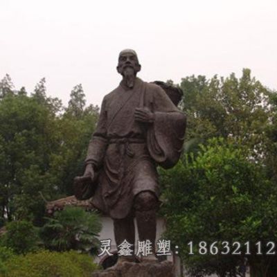 李时珍户外人物铜雕 