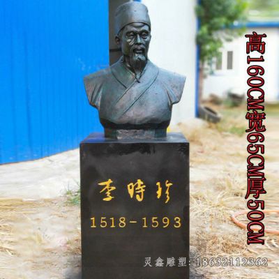 李时珍名医景观铜雕 