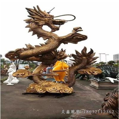 金龙动物景观铜雕