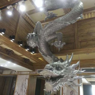 龙腾动物景观铜雕 