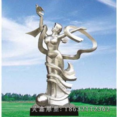 不锈钢校园放飞标志雕塑
