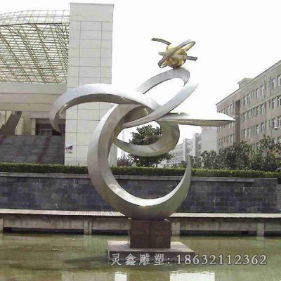 不锈钢校园文化标志雕塑 
