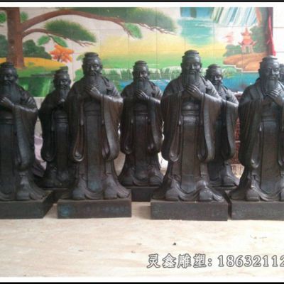 孔子城市景观铜雕 
