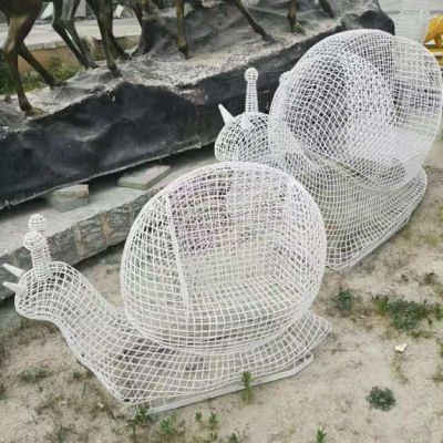 镂空蜗牛不锈钢雕塑