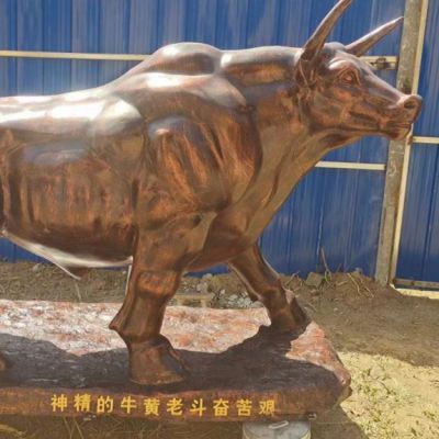华尔街牛动物铜雕