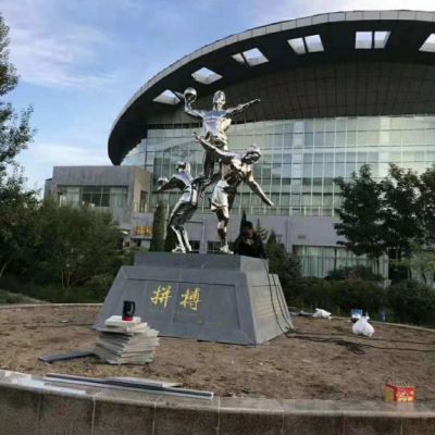 不锈钢校园运动雕塑