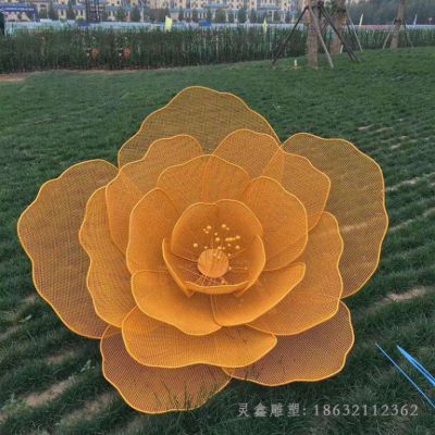 花朵不锈钢镂空雕塑