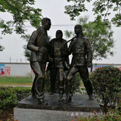 军民鱼水情人物铜雕