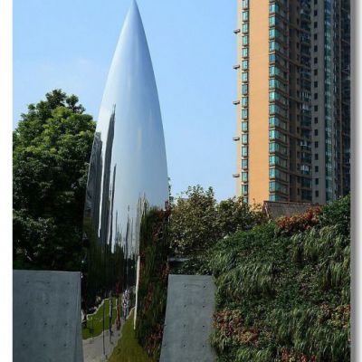 抽象水滴不锈钢雕塑