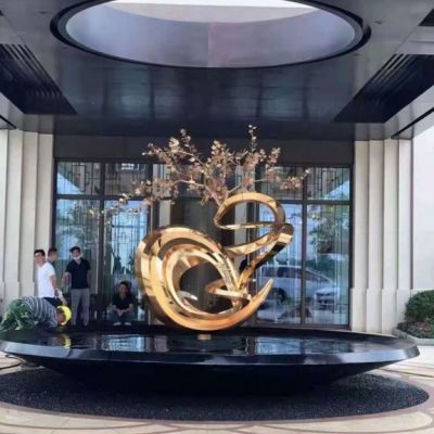 不锈钢树景观雕塑