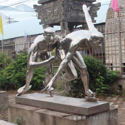 轮滑不锈钢景观雕塑