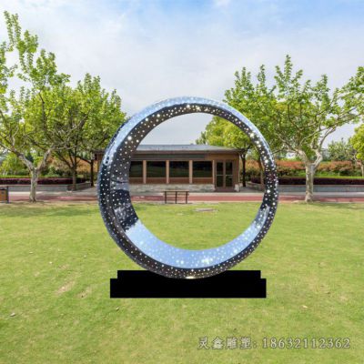 不锈钢月亮抽象雕塑