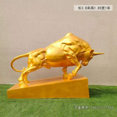 开荒牛动物标志铜雕